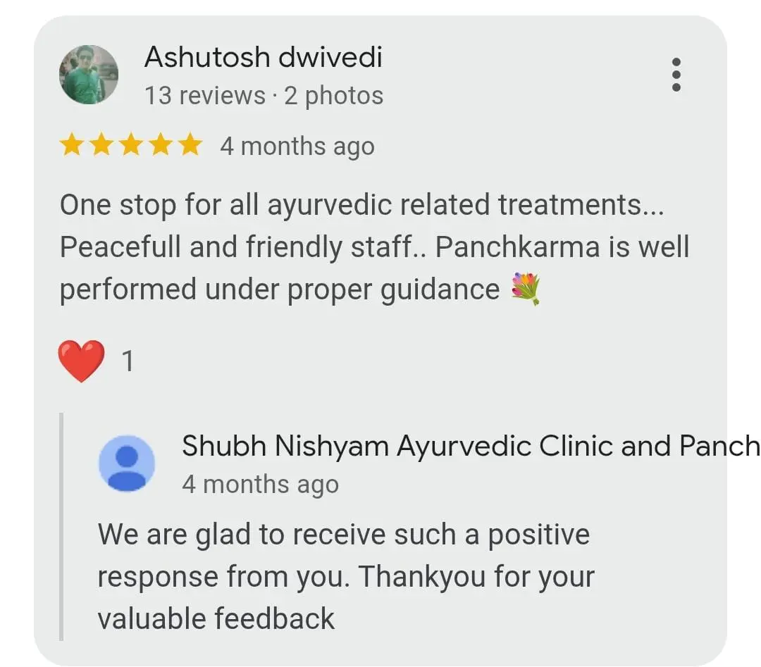 Dr. Akash Upadhyay Ayurveda Clinic feedback